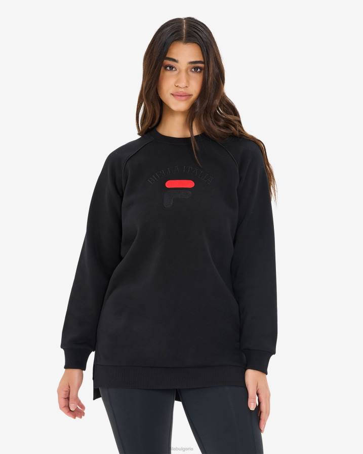 2HNL2969 черен FILA дамска туника amara crew черна фила