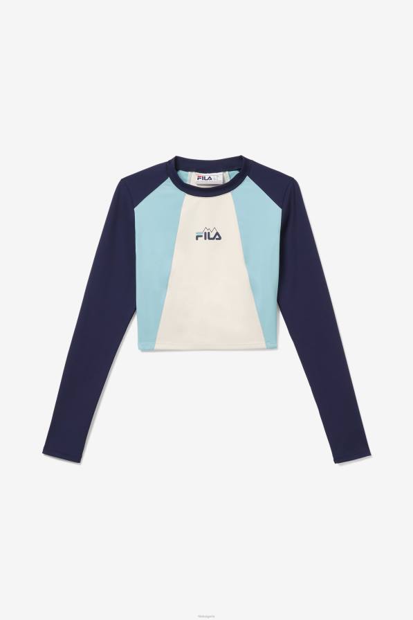 2HNL1375 флот/ледена вода/чапла чапла FILA fila whitely top navy/iced aqua/чапла