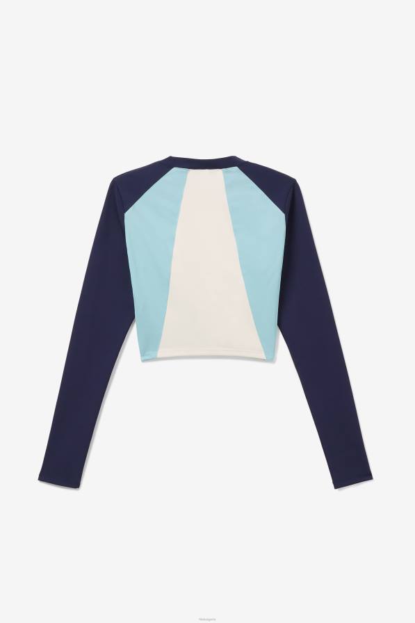 2HNL1375 флот/ледена вода/чапла чапла FILA fila whitely top navy/iced aqua/чапла