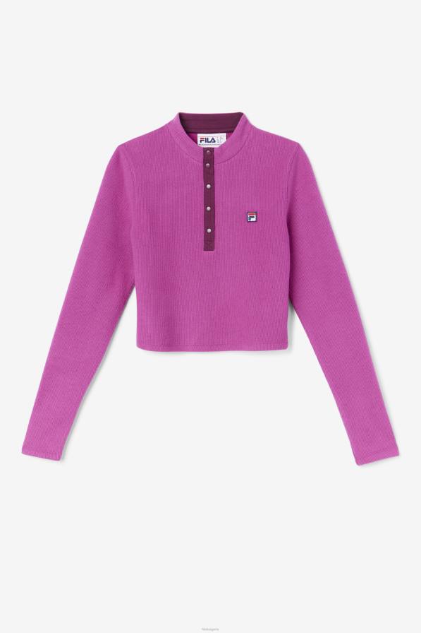 2HNL1388 руж/потпури FILA josie горнище с половин цип fila rouge/potpourri