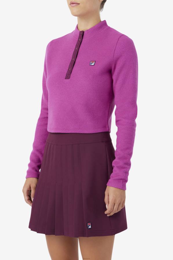 2HNL1388 руж/потпури FILA josie горнище с половин цип fila rouge/potpourri