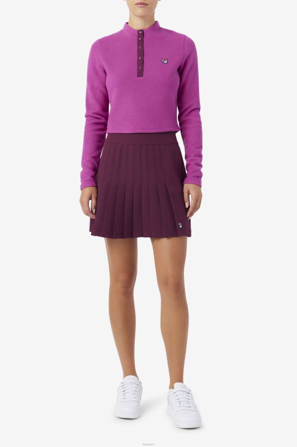 2HNL1388 руж/потпури FILA josie горнище с половин цип fila rouge/potpourri