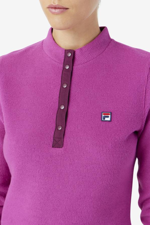 2HNL1388 руж/потпури FILA josie горнище с половин цип fila rouge/potpourri