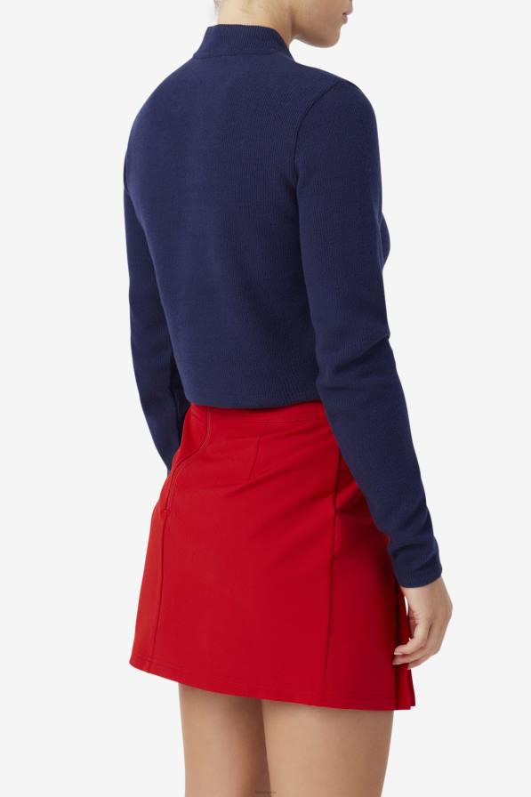 2HNL1389 военноморски флот FILA тъмносиньо горнище Fila josie с половин цип