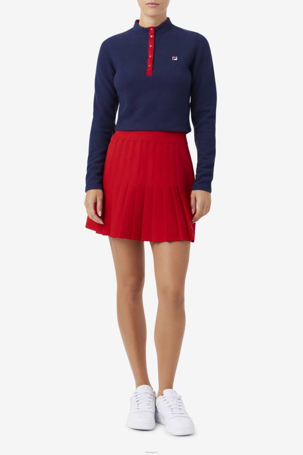 2HNL1389 военноморски флот FILA тъмносиньо горнище Fila josie с половин цип