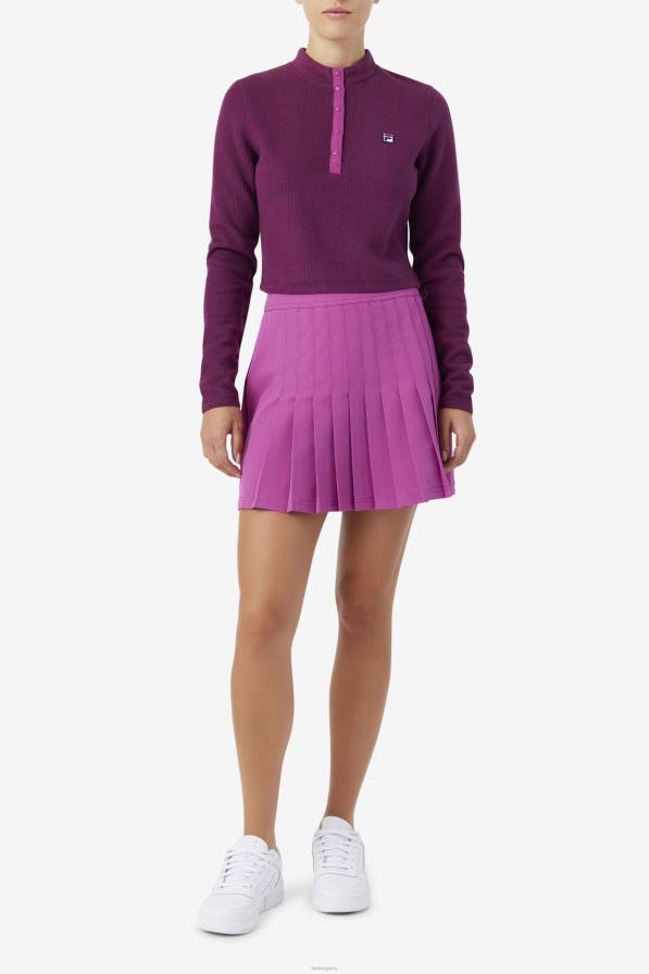 2HNL1391 гроздово вино/руж FILA josie половин цип горнище грозде вино/руж fila