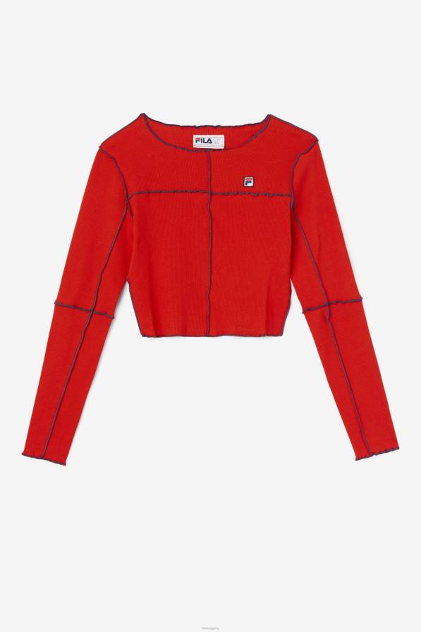2HNL1396 червен FILA fila red brooklynn топ