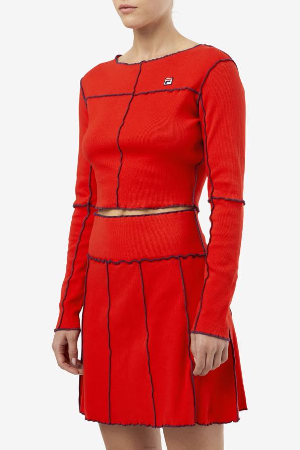 2HNL1396 червен FILA fila red brooklynn топ