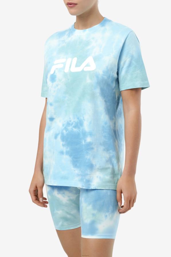 2HNL1403 white/splish/all/latigo bay FILA alivia tie dye тениска бяла/splish/all/latigo bay fila