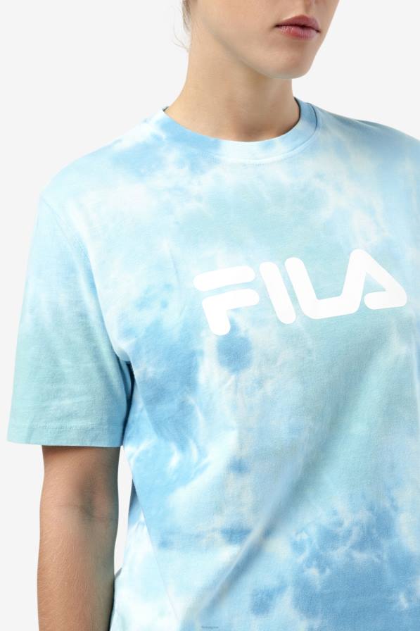 2HNL1403 white/splish/all/latigo bay FILA alivia tie dye тениска бяла/splish/all/latigo bay fila