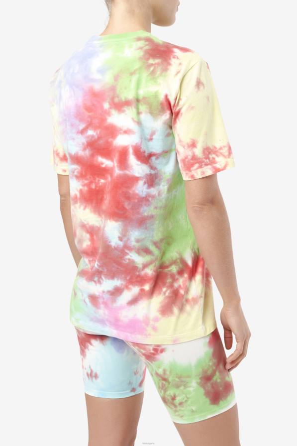 2HNL1405 зелено/бяло/зеленика/червено FILA fila alivia tee dye tee зелено/бяло/зеленика/червено