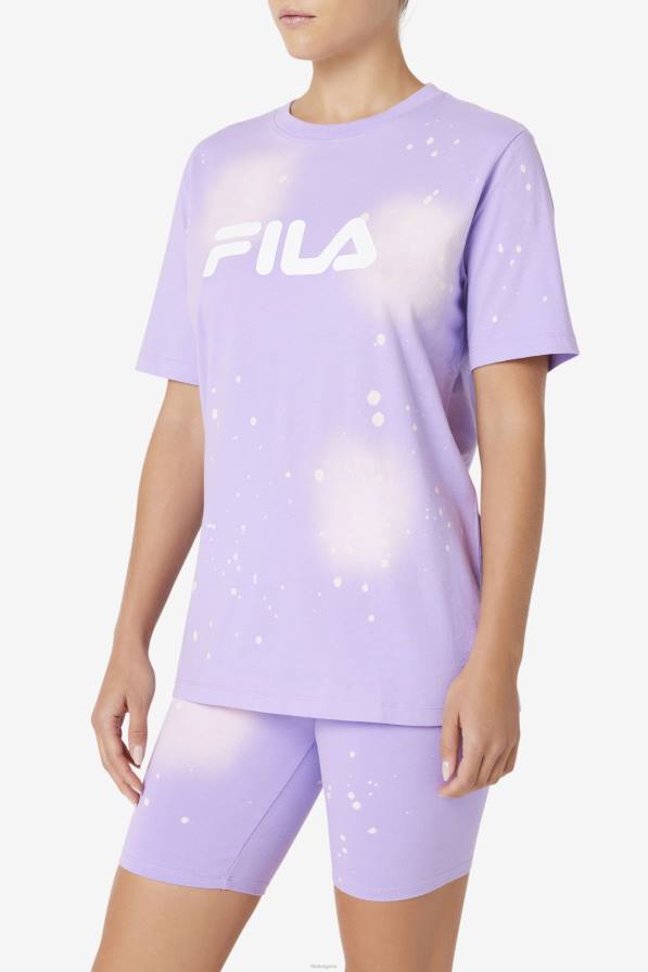 2HNL1406 боя за вратовръзка виола FILA alivia tie dye тениска fila viola tie dye