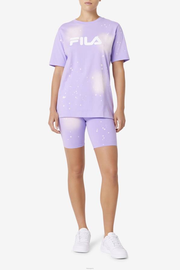 2HNL1406 боя за вратовръзка виола FILA alivia tie dye тениска fila viola tie dye