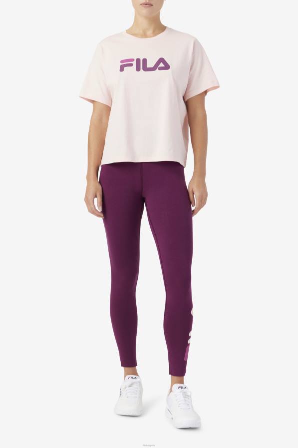 2HNL1451 потпури/гроздово вино/руж FILA thea tee потпури/гроздово вино/руж фила