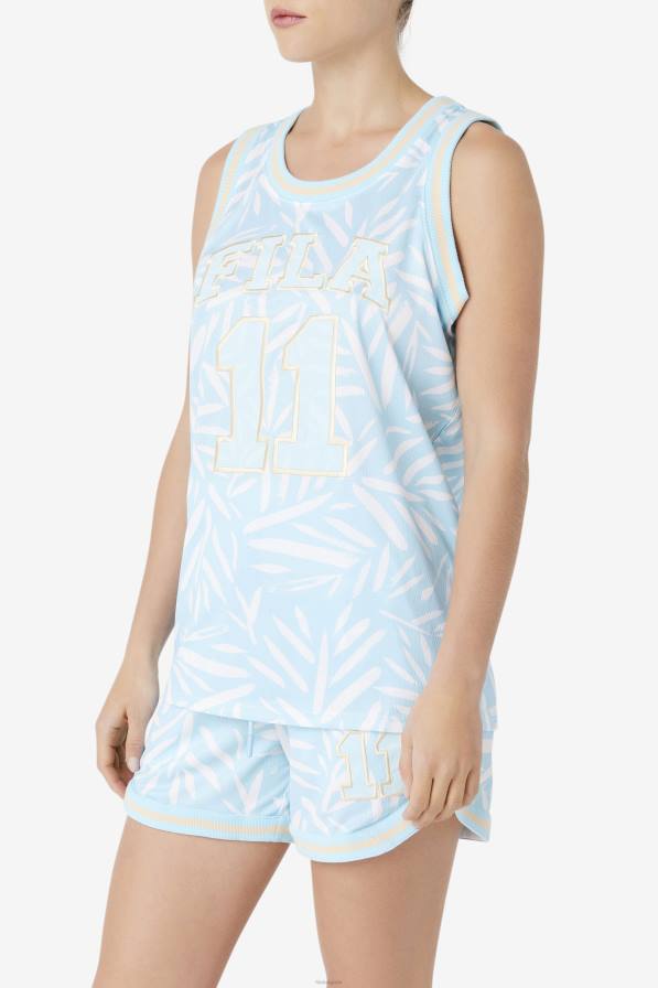 2HNL1480 синьо/бяло FILA синя/бяла баскетболна фланелка fila quincy