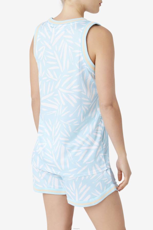 2HNL1480 синьо/бяло FILA синя/бяла баскетболна фланелка fila quincy