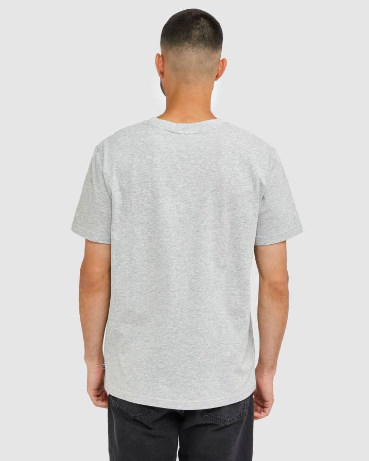 2HNL2435 сребърен мергел FILA класическа унисекс тениска сребърна мраморна фила