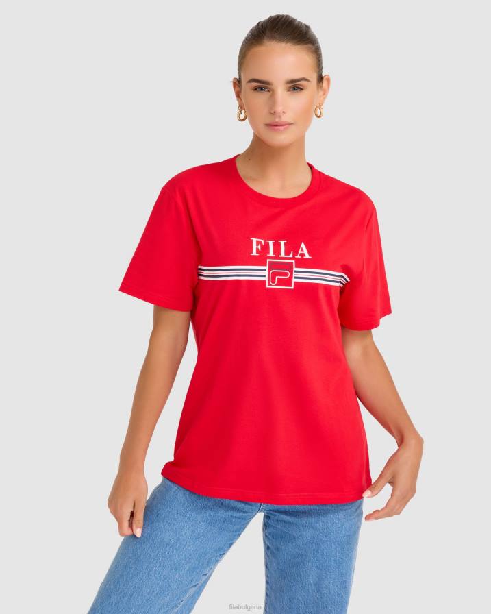 2HNL2785 червен FILA червена тениска fila cathy