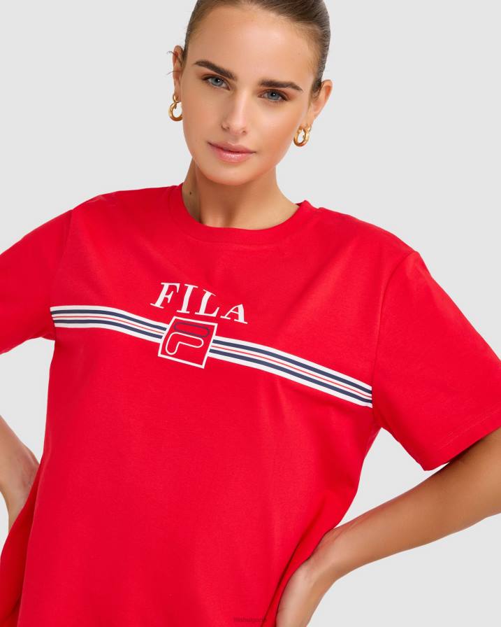 2HNL2785 червен FILA червена тениска fila cathy