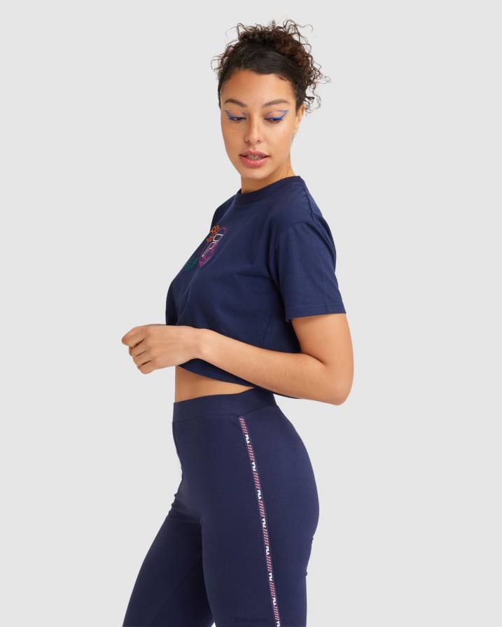 2HNL2802 военноморски флот FILA тъмносиня дамска тениска flora fila