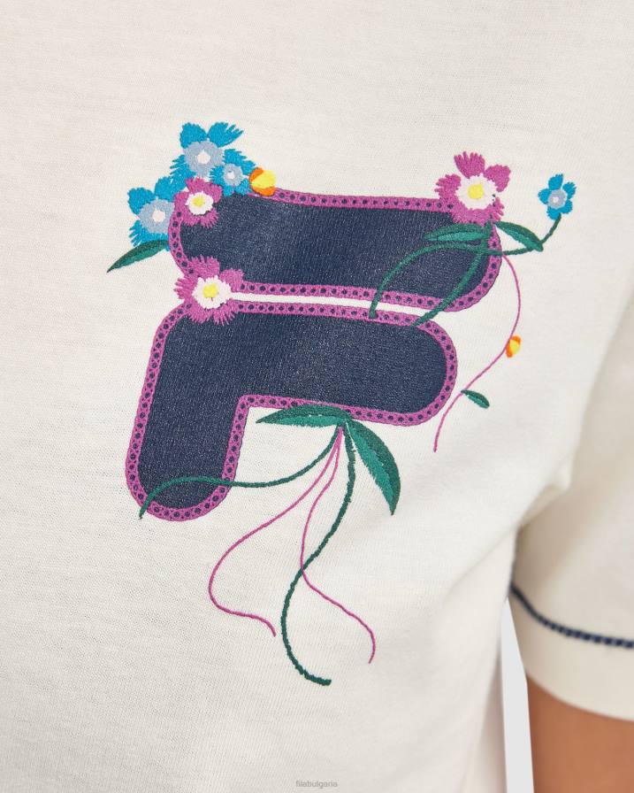 2HNL2804 бяла чапла FILA дамска тениска fila egret