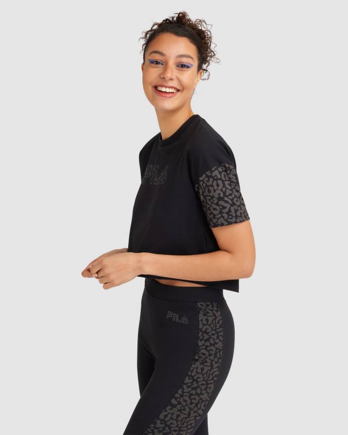 2HNL2805 черен FILA черна дамска тениска tano fila