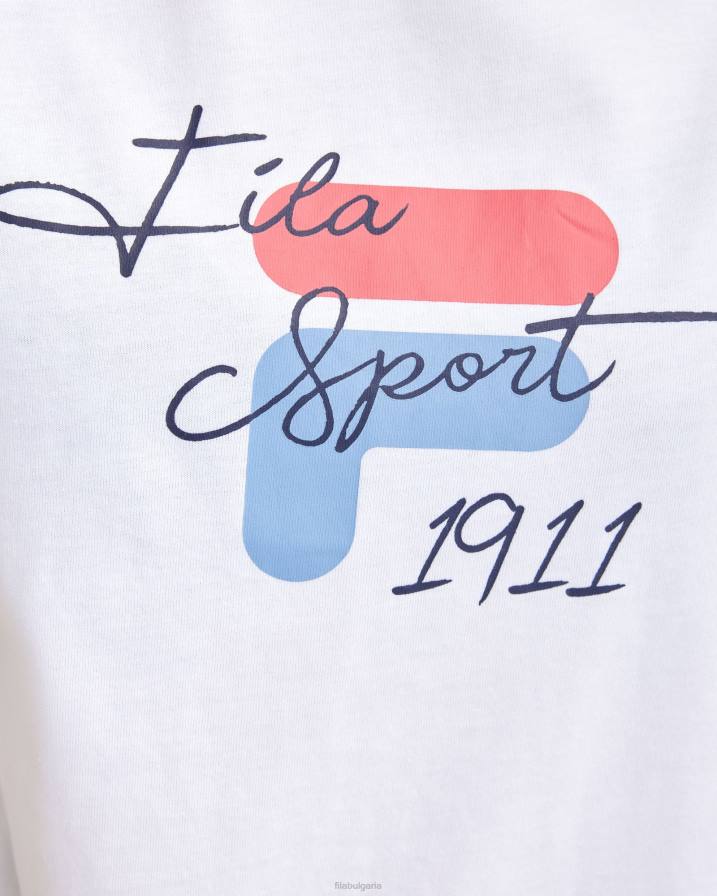 2HNL2837 бяло FILA дамска тениска чинция бяла фила