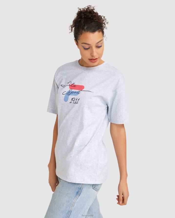 2HNL2838 светлосив мергел FILA светло сива дамска тениска cinzia marle fila