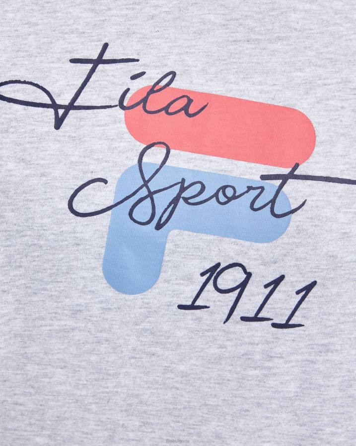 2HNL2838 светлосив мергел FILA светло сива дамска тениска cinzia marle fila