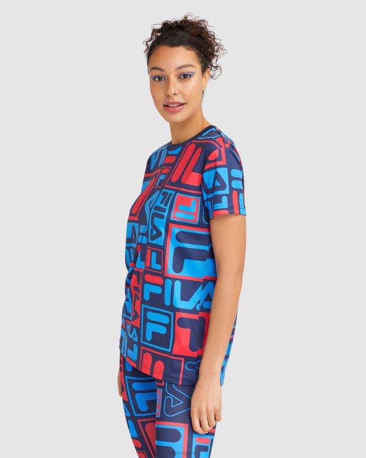 2HNL2854 нов флот FILA нова дамска тениска anja в тъмносиньо