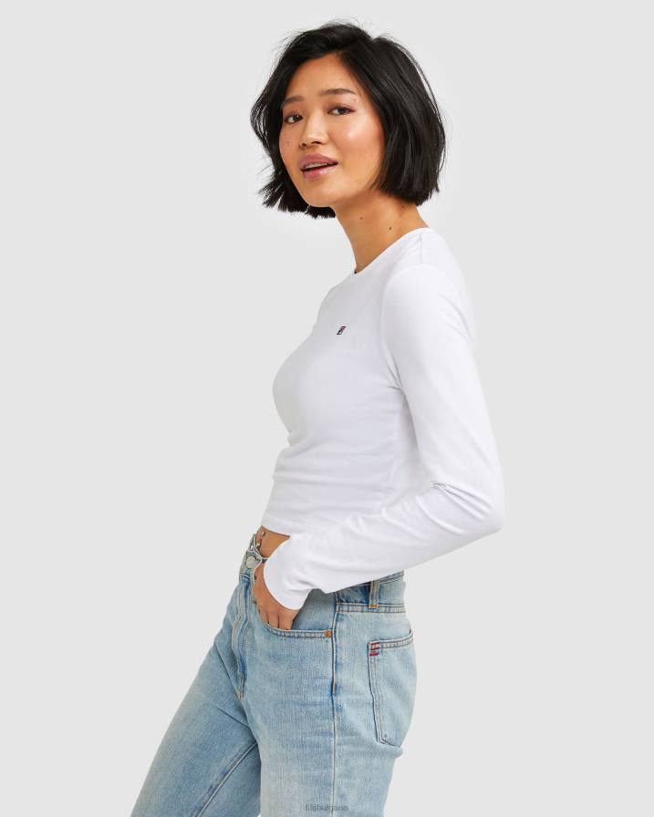 2HNL2885 бяло FILA дамска значка l/s тениска бяла фила