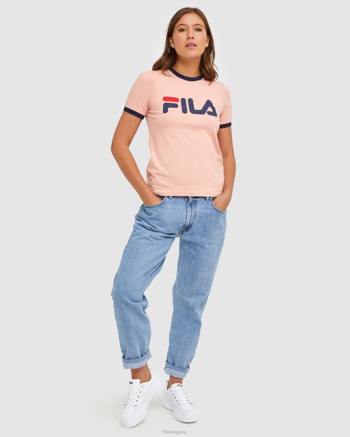 2HNL2894 мека роза FILA класическа дамска тениска със звънец fila mellow rose