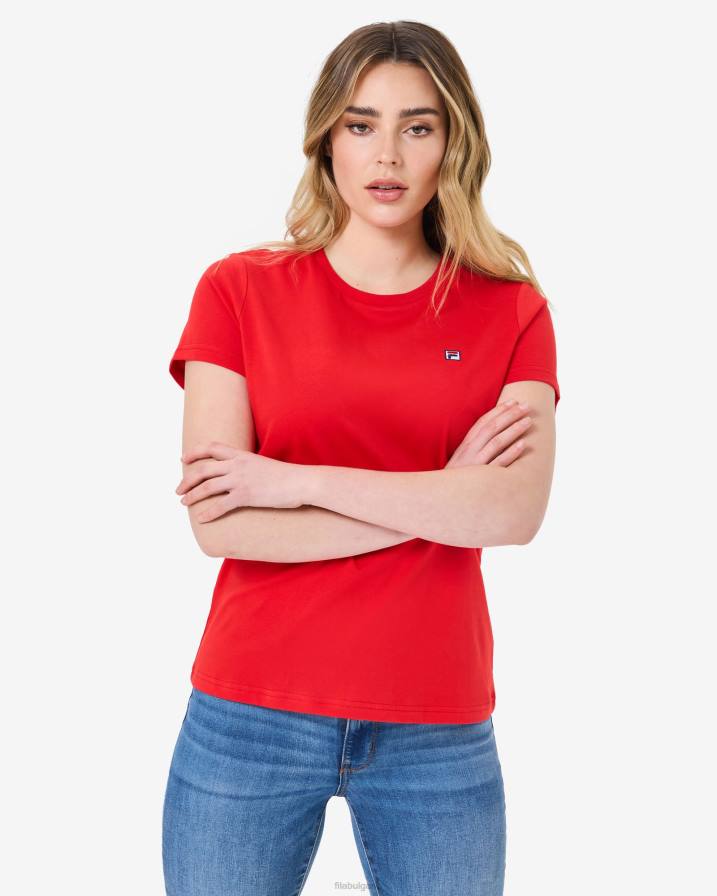 2HNL2945 червен FILA volara badge 2.0 tee red fila