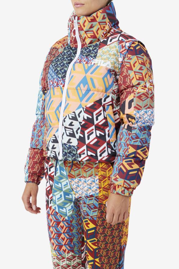 2HNL1754 океан/жълто/бяло FILA puffer marina sleeve fila ocean/yellow/white