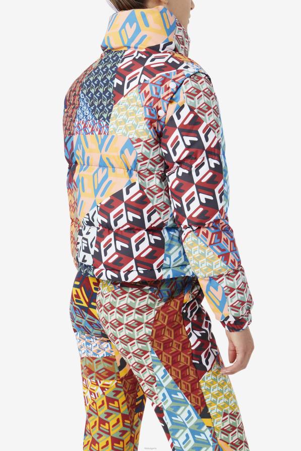 2HNL1754 океан/жълто/бяло FILA puffer marina sleeve fila ocean/yellow/white