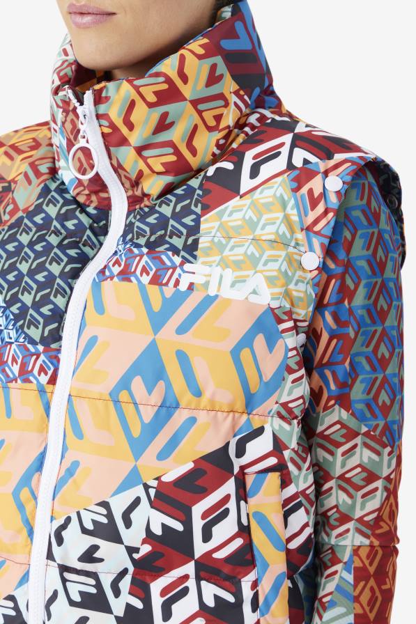 2HNL1754 океан/жълто/бяло FILA puffer marina sleeve fila ocean/yellow/white