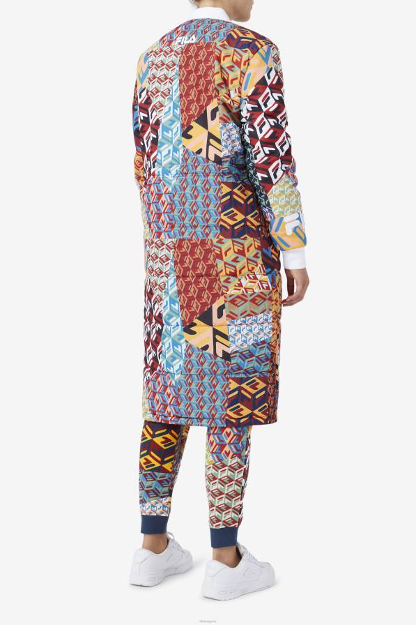 2HNL1755 океан/жълто/бяло FILA ocean/yellow/white fila joanna allover палто с принт