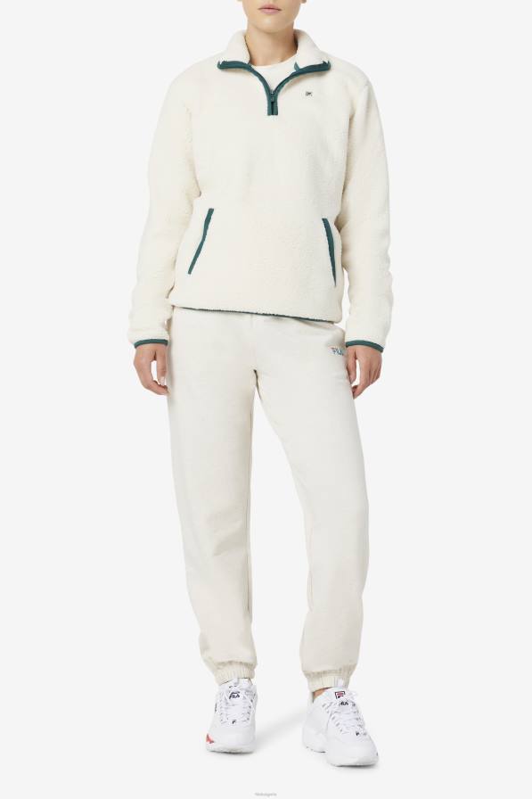 2HNL1765 тофу/горски биом FILA fila kyomi четвърт цип пуловер тофу/горски биом