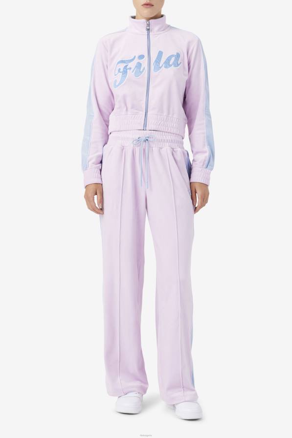 2HNL1766 орхидея/синьо/бяло FILA valery велурено яке fila orchid/синьо/бяло