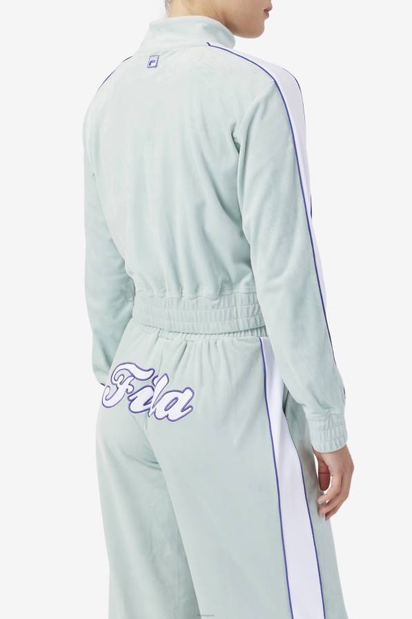 2HNL1767 етер/бял/син FILA етерно/бяло/синьо велурено яке от фила валери