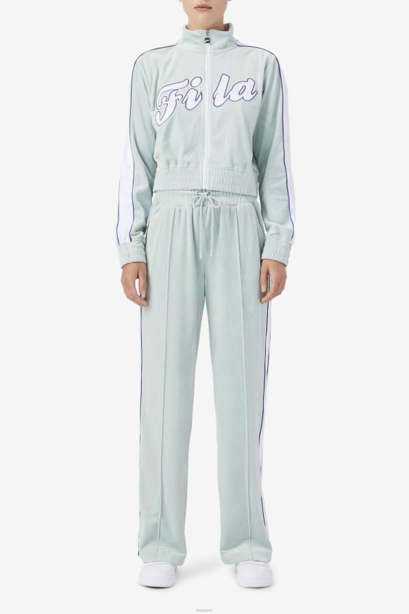 2HNL1767 етер/бял/син FILA етерно/бяло/синьо велурено яке от фила валери