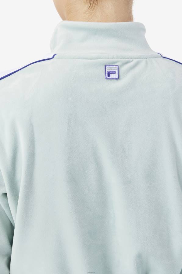 2HNL1767 етер/бял/син FILA етерно/бяло/синьо велурено яке от фила валери