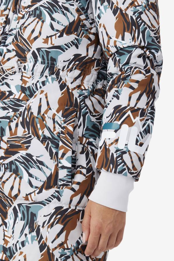 2HNL1786 печат на жираф FILA fila дълго палто с щампа на жираф paulana с щампа на жираф