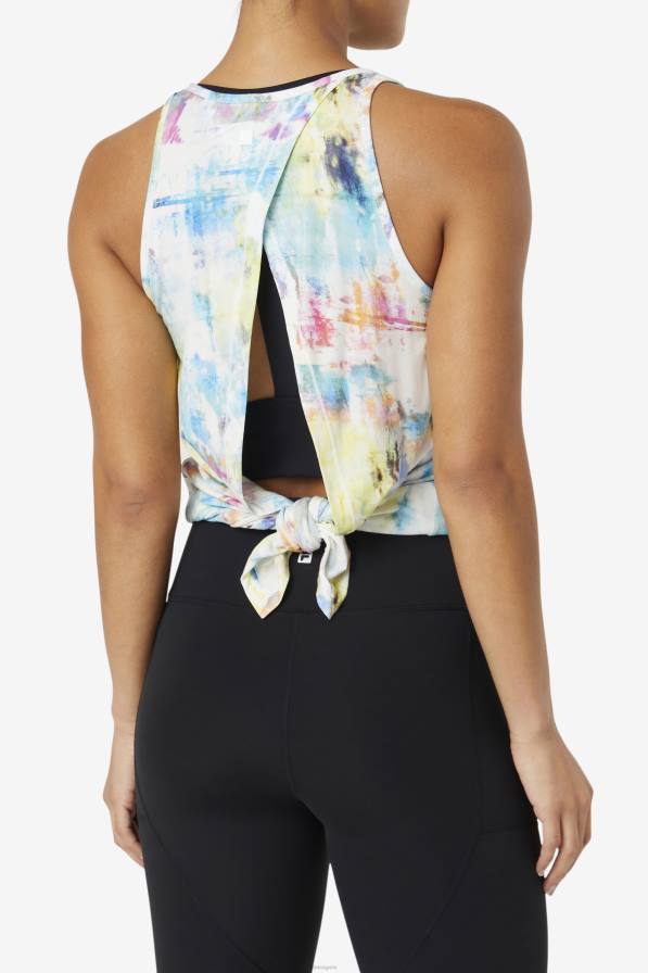 2HNL1863 боя за вратовръзка FILA потник с отворен гръб tie dye fila fi-lux