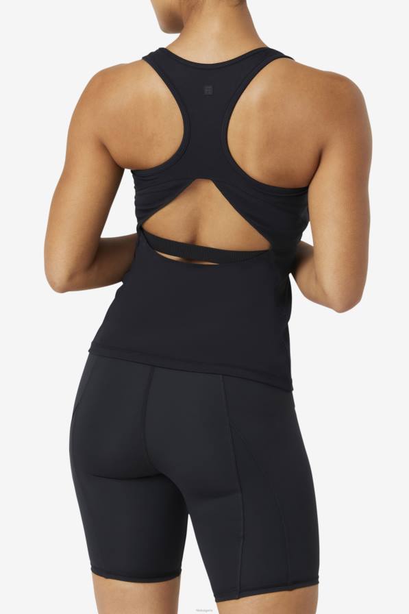 2HNL1872 черен FILA черен повдигнат отворен потник със състезателна облегалка fila