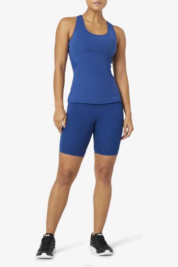 2HNL1874 тъмносин божур/черен FILA повдигнат потник с отворен състезателен гръб фила тъмносиньо божур/черно