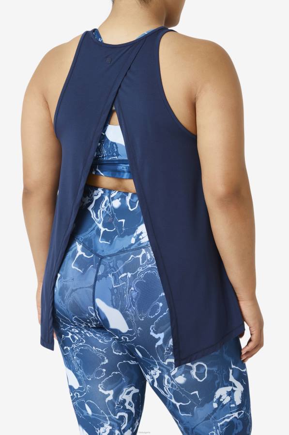 2HNL1915 военноморски флот FILA fila fi-lux потник с отворен гръб тъмносин