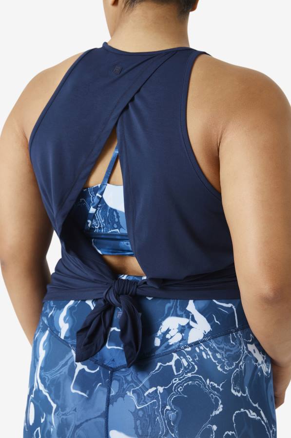 2HNL1915 военноморски флот FILA fila fi-lux потник с отворен гръб тъмносин