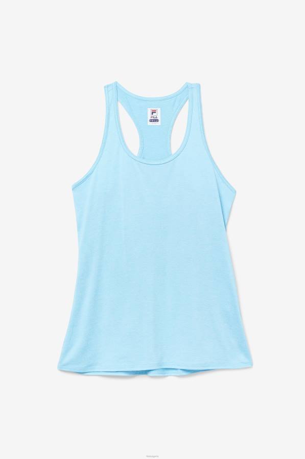 2HNL2020 синя риба хедър FILA fila bluefish heather pickleball racerback tank