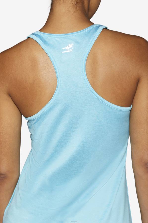 2HNL2020 синя риба хедър FILA fila bluefish heather pickleball racerback tank